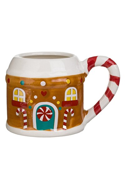 DD SHOP Ceasca Decorativa de Craciun Ceramica Casa din Turta Dulce - Cani Ind...