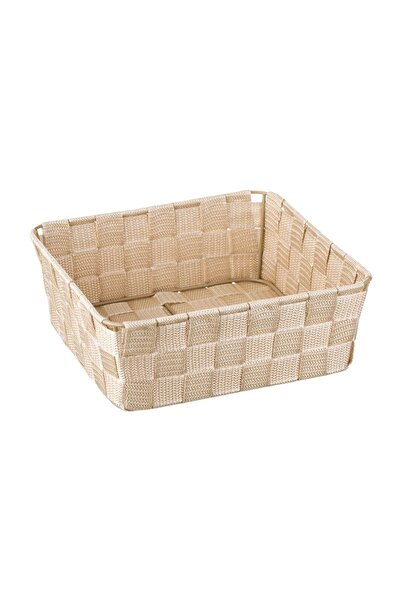 OEM Coș Depozitare Impletit Bej 24x24x8.5cm – grupează obiectele mici și redu...
