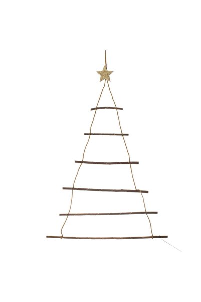 DD SHOP Brad de Craciun suspendat cu 40 LED-uri alb cald, 100x63 cm, decorati...