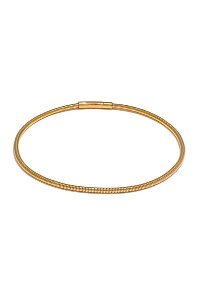 MOMOCA Ατσάλινο Κολιέ Chocker Χρυσό