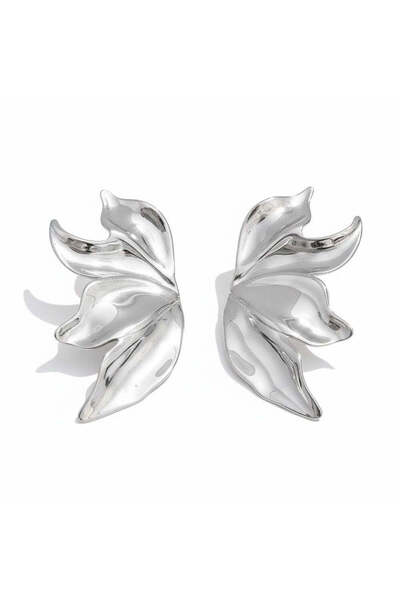 MOMOCA Σκουλαρίκια Φύλλο Ατσάλι Ατσάλι– Leaf Stainless Steel Earrings