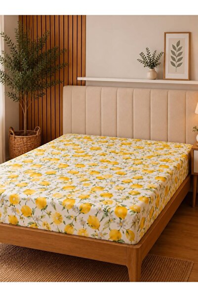 NURLATEX HOME COLLECTİON ملاءة سرير مطاطية مقاس كبير 180 × 200 (بدون وسادة)