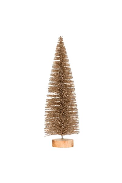 DD SHOP Brad Decorativ de Craciun Bej Glitter 25cm - Brazi Artificiali Buturuga