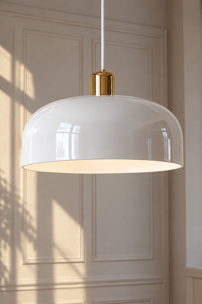 FKLIGHT Modern Mila Gold Detaylı Metal Sarkıt (30 cm) Yemek Masası Üstü Avize...