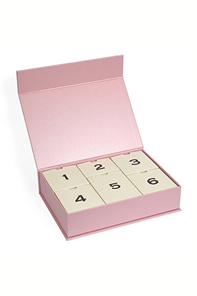 Herrenk Kutu Atölyesi 6'lı Metalik Pembe Renk Advent Calender Mıknatıslı (Boş...
