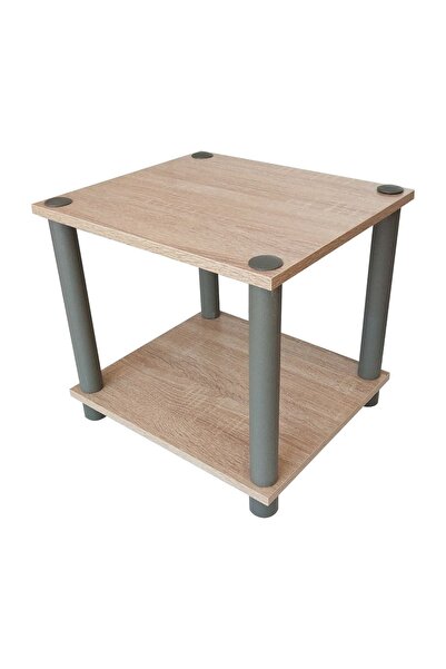 OEM Măsuță Naturala cu 2 Nivele 34x30x31cm – două niveluri pentru lucrurile f...