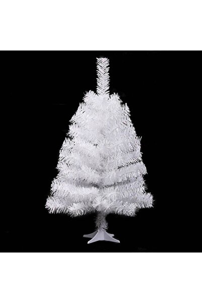 DD SHOP Brad de Craciun artificial alb irizat de masa, 90 de ramuri, 60 cm in...
