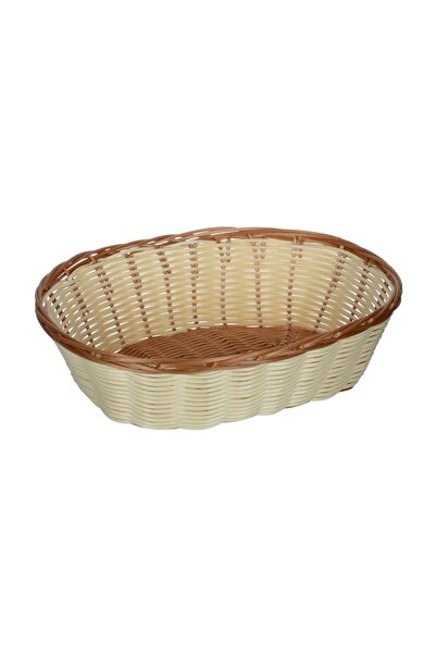 OEM Coș de Bucatarie Oval Naturala și Maro 27x20x8cm – servești și depozitezi...