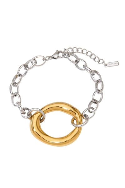 MOMOCA Ατσάλινο Βραχιόλι Chunky Chain με Μοντέρνο Κρίκο ΑΣΗΜΙ/ΧΡΥΣΟ