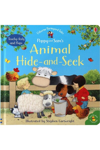 Usborne Book "Poppy and Sam's animal hide and seek", with hard cover, 1 year +,