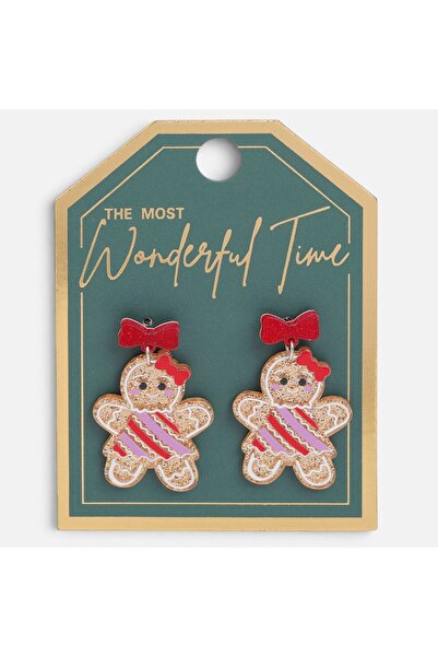 DD SHOP Cercei gingerbread roz - Bijuterii Craciun Adulti-Copii