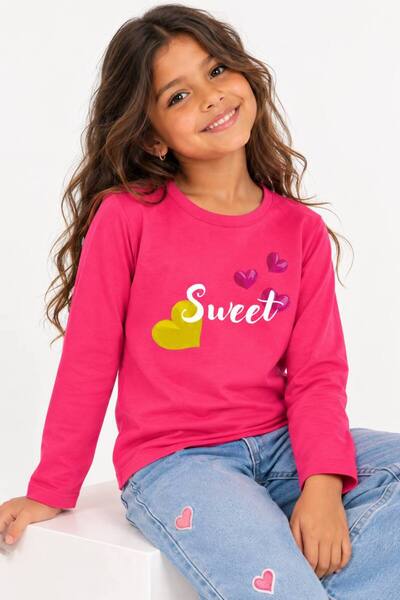 Generic Brand Girl's Long Sleeve T-Shirt 100% Cotton Sweet Letter Heart Print...