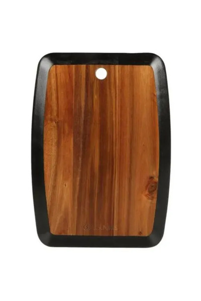 Bien Servi Rectangular Acacia Wood Kitchen Cutting Board Brown and Black