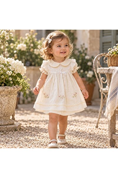 Pure Boutique Rochita eleganta fetita din bumbac cu chilot asortat, broderie ...