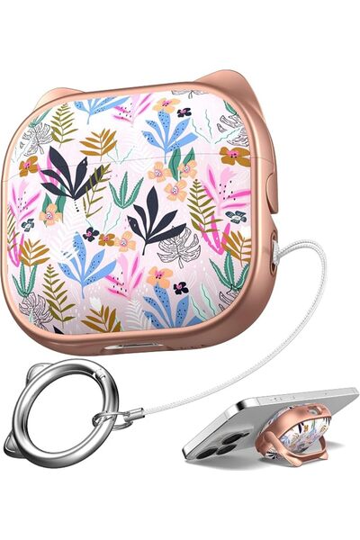GENERAL AirPods 4 Case with Cleaning Kit, Cute Cat Ear Print Design & Lovely ...