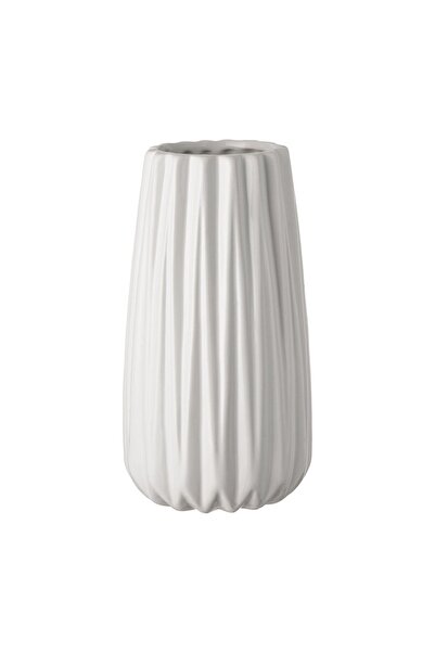 OEM Vază Ceramică albă cu Dungi Verticale – pune florile în valoare și comple...