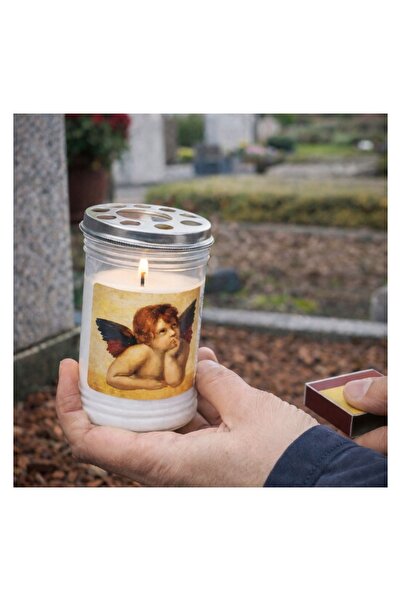 OEM Lumânare Decorativă albă cu Ingeras Ø6.5x9.8cm – creează rapid un ambient...