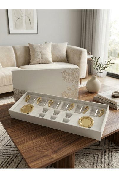 Generic Cup Set, Luxury Tea and Coffee Cups 18 Pieces - 6 Cups + 6 Saucers + 6 Plates