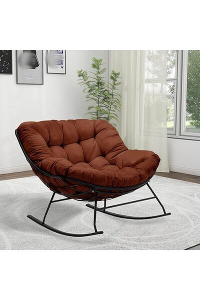 GENERAL (Only Cushion) Indoor Outdoor Waterproof Papasan Rocking Chair Cushio...