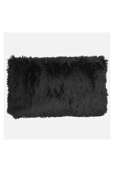 OEM Pernă Shaggy neagră 60x30 cm – contrast elegant și textură moale în decor