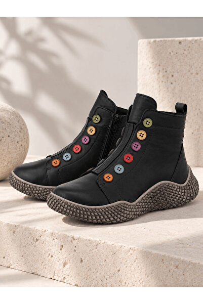 İNZE AYAKKABI Genuine Leather Women's Boots Model Name: Skadı