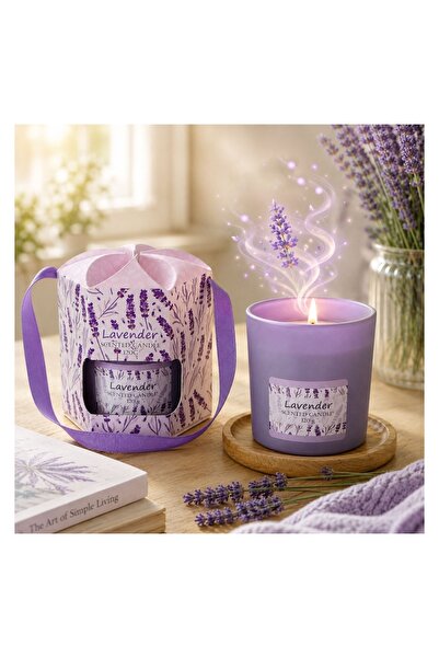 OEM Lumânare Parfumata in pahar cu Aroma de Lavanda in Cutie – parfum discret...