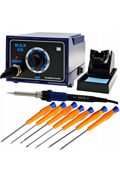 HOTAIRBRUSH HOTAIR WEP 936 60W Stație de lipit cu vârf de lipit + Set de șuru...