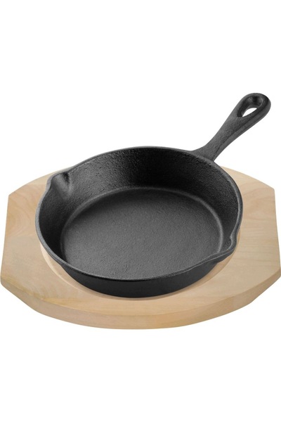 Stalgast Tigaie din fontă cu bază de lemn Ø 150 mm 49007