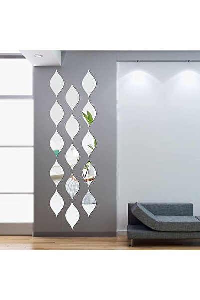 Generic SSyang Pack of 12 Self-Adhesive Diamond Mirror Wall Stickers - 3D Rem...