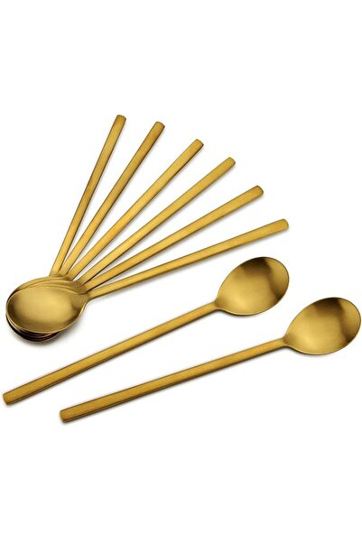 GENERAL Korean Spoons, 8 Pieces Stainless Steel Soup Spoons, 8.5 Inch Korean ...