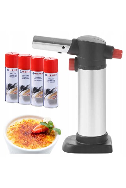 HENDI Arzător pe gaz Kitchen Chef pentru Creme Brulee, Reîncărcare gaz 198223