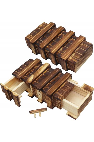 NO BRAND 2X CUTIE MAGICĂ SEFĂ SECRETĂ CU COMPARTIMENTE ASCUNSE PUZZLE CADOU E...