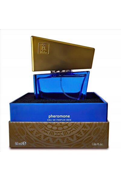 Hot SHIATSU Parfum cu feromoni pentru bărbați albastru închis 50 ml