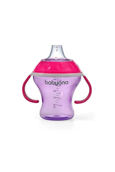 Babyono Cana Kubek Niekapek cu muștiuc moale 180 ml Roz 1456/02