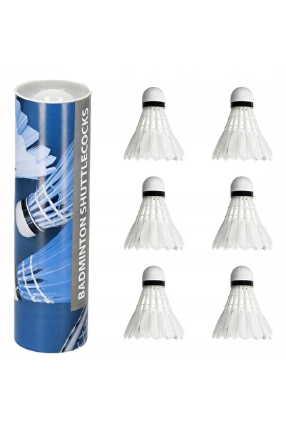 Springos SET COMPLET 6x FLUTUARE DE BADMINTON DIN PENE, SET DE FLUTUARE ÎN TU...