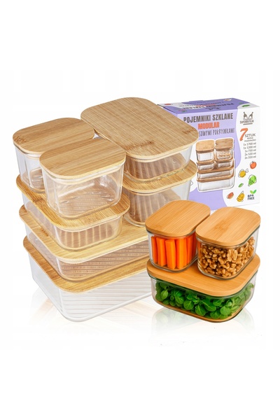 SuperButelki 7x CUTIE DE ALIMENTE ORGANIZATOARE PENTRU PRÂNZUL ȘCOLAR CU CAPA...