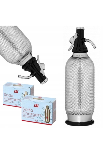 Işıkpınar Sifon pentru saturator de apă carbogazoasă Retro 1l iSi + 20 cartuș...