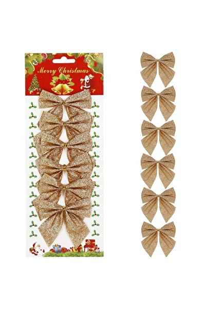 Springos Ornament fundă pentru bradul de Crăciun, decorațiune fundă strălucit...
