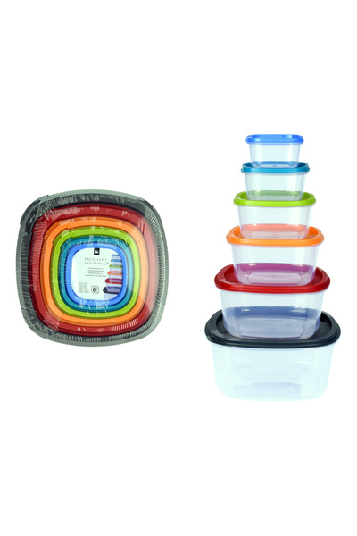 Excellent Houseware Set de recipiente pentru prânz și alimente - 6 piese, div...