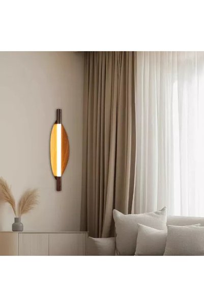 Generic Brand أبليك جداري مودرن خشبي LED 7 واط إضاءة صفراء 400 ملم WA/E6995/4...