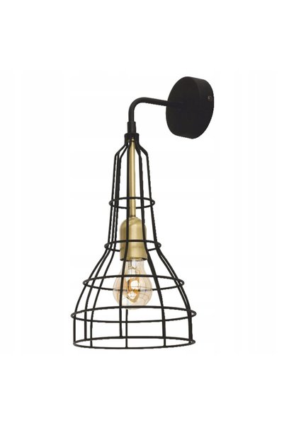 TK-Lighting Aplică de perete neagră E27 60 W