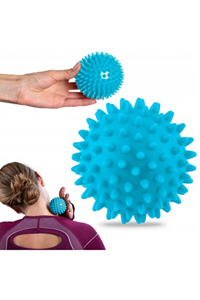 Neo-Sport Minge cu țepi pentru masaj, rolă fitness, dură, 7.5cm, NS-957, alba...