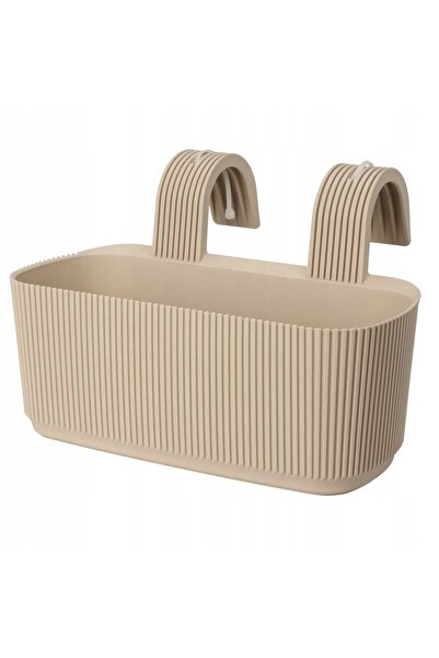 Progarden Jardinieră de balcon bej 21x29x19 cm, pentru agățat pe balustradă