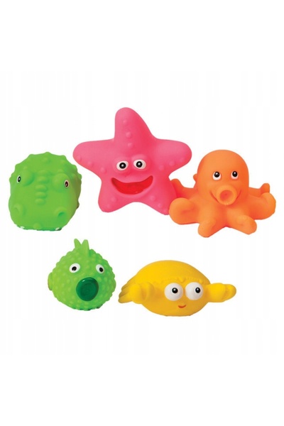 HENCZ TOYS Set de 5 jucării de baie cu animale marine, nu absorb apă