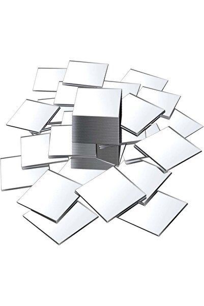 Generic BIGIMALL Silver Mirror Acrylic Squares - 2 Inch x 2 Inch, Pack of 25