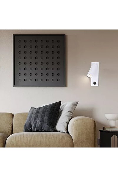 Generic Brand أبليك جداري مودرن أبيض LED 3 واط إضاءة صفراء WA/D6092/WH+WW