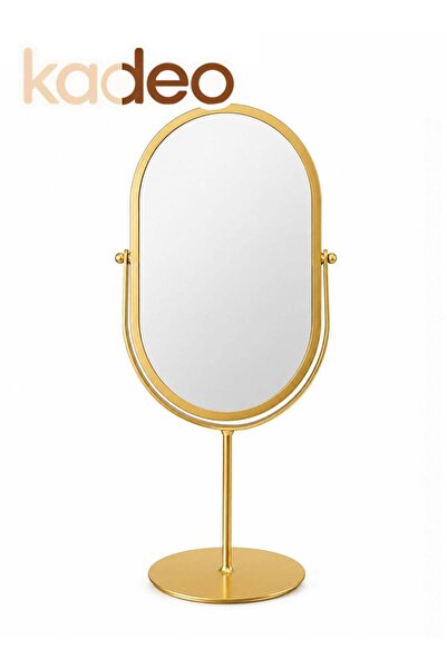 Generic Gold Makeup Mirror for Tabletop, Oval Vanity Mirror with 360° Adjusta...