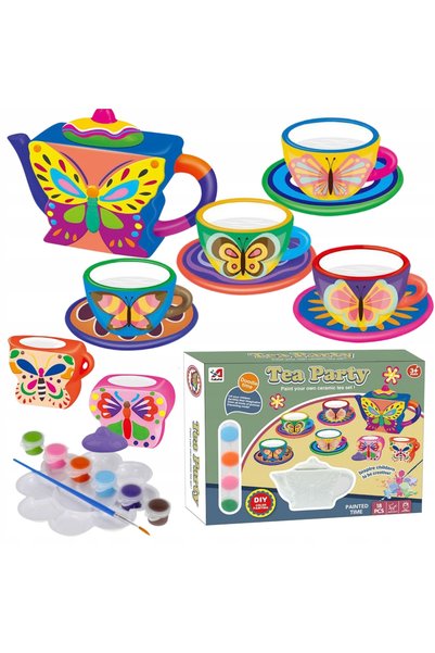 ProNice Set de ceai, pictură pe căni, figurine, artizanat din gips, set creativ