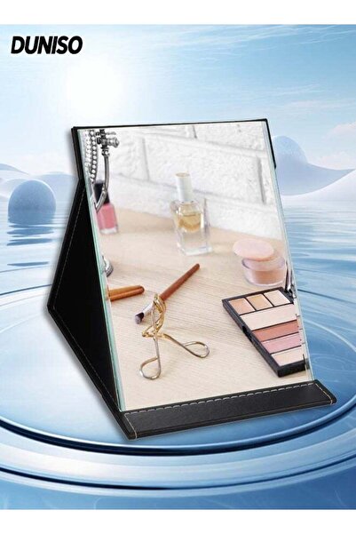 Generic Foldable Makeup Mirror,Portable PU Leather Mirror, Tabletop Mirror wi...