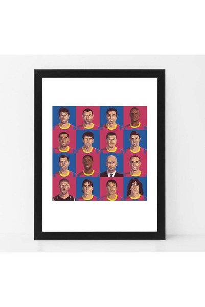 Generic FC Barcelona Poster With Frame Multicolour